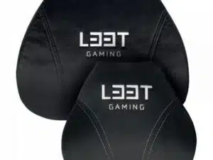 L33T Gaming 160382 Luxury Gaming Chair Cushion Set, Memory Foam, Velvet, Ultra-soft, Black