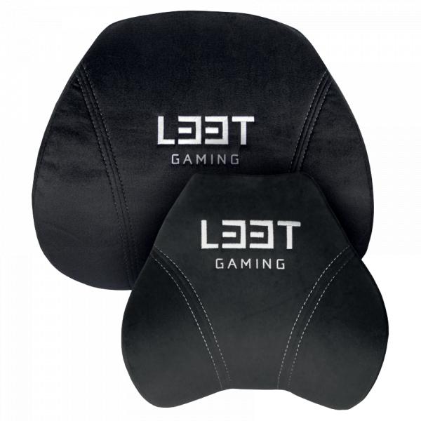 L33T Gaming 160382 Luxury Gaming Chair Cushion Set, Memory Foam, Velvet, Ultra-soft, Black 1 L33T Gaming 160382 Luxury Gaming Chair Cushion Set, Memory Foam, Velvet, Ultra-soft, Black