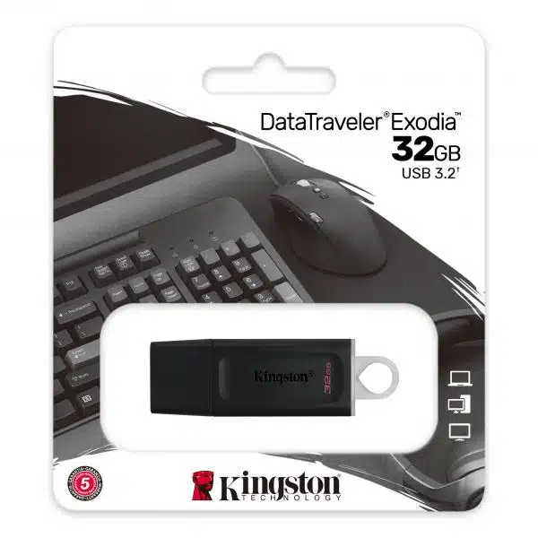Kingston DTX/64GB DataTraveler Exodia USB flash drive, 64 GB, USB Type-A/ USB 3.2 Gen 1, Black 3 Kingston DTX/64GB DataTraveler Exodia USB flash drive, 64 GB, USB Type-A/ USB 3.2 Gen 1, Black - Afbeelding 3