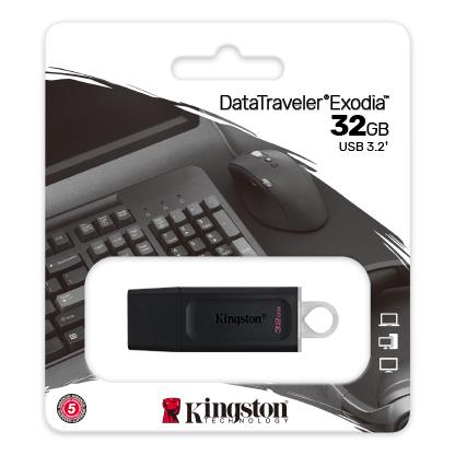 Kingston DTX/128GB Exodia DataTraveler USB flash drive, 128GB, USB Type-A USB3.1 Gen 1, Black 3 Kingston DTX/128GB Exodia DataTraveler USB flash drive, 128GB, USB Type-A USB3.1 Gen 1, Black - Afbeelding 3