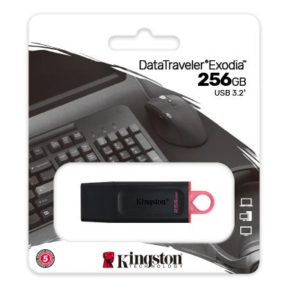 Kingston DTX/256GB Exodia USB Flash drive, 256 GB, USB 3.2, Black 3 Kingston DTX/256GB Exodia USB Flash drive, 256 GB, USB 3.2, Black - Afbeelding 3