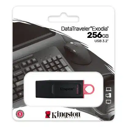 Kingston DTX/256GB Exodia USB Flash drive, 256 GB, USB 3.2, Black 3 Kingston DTX/256GB Exodia USB Flash drive, 256 GB, USB 3.2, Black - Afbeelding 3