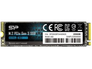 Silicon Power SP256GBP34A60M28 Ace A60 SSD, 256GB, PCIe Gen3x4, NVMe 1.3, SLC, 2200/ 1600 MB/s