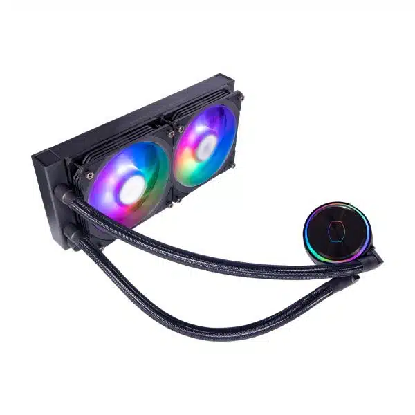 Cooler Master MLY-D24M-A23PZ-R1 PL240 Flux, 240mm radiator, 120mm x2, 0-2300 RPM ± 10%, RGB LED 3 Cooler Master MLY-D24M-A23PZ-R1 PL240 Flux, 240mm radiator, 120mm x2, 0-2300 RPM ± 10%, RGB LED - Afbeelding 3