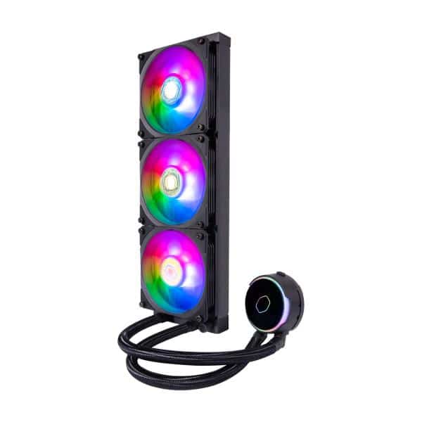 Cooler Master MLY-D36M-A23PZ-R1 PL360 Flux, 360mm radiator, 3x 120mm, 0-2300 RPM ± 10%, ARGB, Black 2 Cooler Master MLY-D36M-A23PZ-R1 PL360 Flux, 360mm radiator, 3x 120mm, 0-2300 RPM ± 10%, ARGB, Black - Afbeelding 2