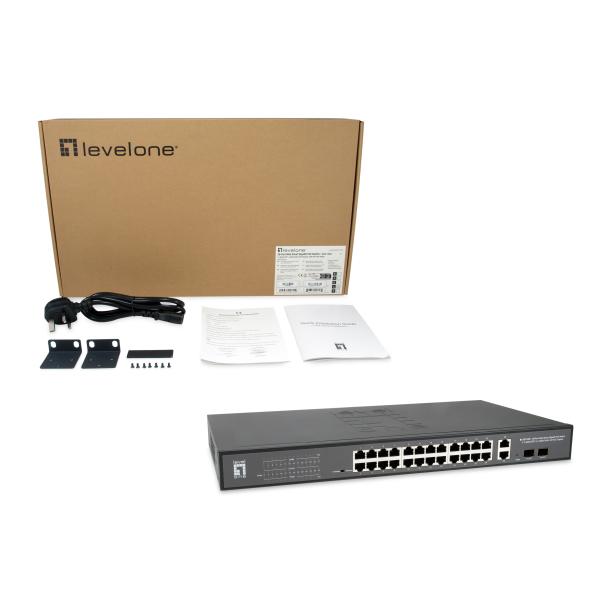 LevelOne GEP-2841 GEP-2841, Managed, L2, Gigabit Ethernet (10/100/1000), PoE, Rack mount, 1U 5 LevelOne GEP-2841 GEP-2841, Managed, L2, Gigabit Ethernet (10/100/1000), PoE, Rack mount, 1U - Afbeelding 5