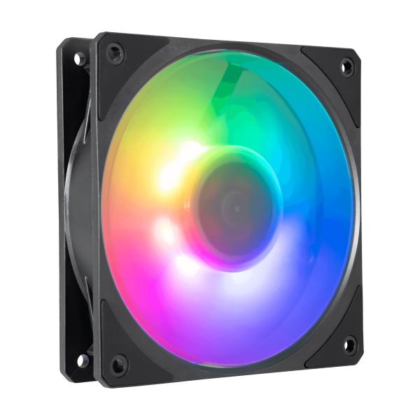 Cooler Master MFZ-M2DN-24NP2-R1 Mobius 120P ARGB, 120 MM, 2400 RPM, 30 dB, 75.2 CFM, Black 2 Cooler Master MFZ-M2DN-24NP2-R1 Mobius 120P ARGB, 120 MM, 2400 RPM, 30 dB, 75.2 CFM, Black - Afbeelding 2