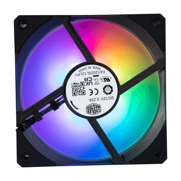 Cooler Master MFZ-M2DN-24NP2-R1 Mobius 120P ARGB, 120 MM, 2400 RPM, 30 dB, 75.2 CFM, Black 4 Cooler Master MFZ-M2DN-24NP2-R1 Mobius 120P ARGB, 120 MM, 2400 RPM, 30 dB, 75.2 CFM, Black - Afbeelding 4