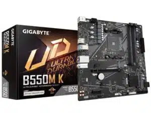 Gigabyte B550M K, AMD AM4, B550, DDR4, Dual PCIe 4.0/3.0 M.2, 1 Gbe LAN, USB 3.2 Gen 1