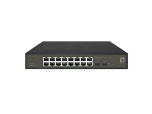 LevelOne GES-2118 Hilbert 18-Port Gigabit Smart Lite Switch, 16x Gigabit RJ45, 2x SFP, Managed, L2