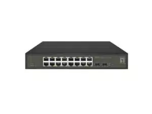 LevelOne GES-2118 Hilbert 18-Port Gigabit Smart Lite Switch, 16x Gigabit RJ45, 2x SFP, Managed, L2