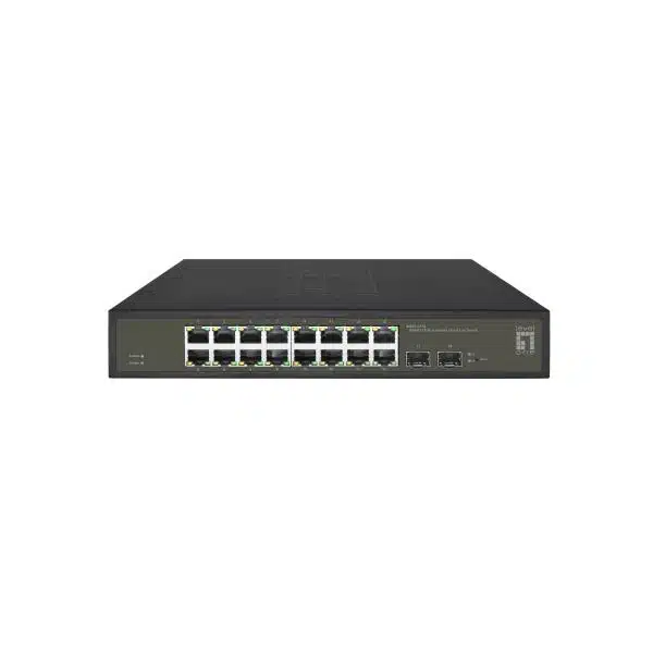 LevelOne GES-2118 Hilbert 18-Port Gigabit Smart Lite Switch, 16x Gigabit RJ45, 2x SFP, Managed, L2 1 LevelOne GES-2118 Hilbert 18-Port Gigabit Smart Lite Switch, 16x Gigabit RJ45, 2x SFP, Managed, L2