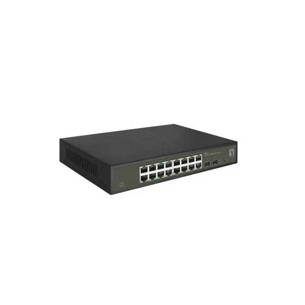 LevelOne GES-2118 Hilbert 18-Port Gigabit Smart Lite Switch, 16x Gigabit RJ45, 2x SFP, Managed, L2 4 LevelOne GES-2118 Hilbert 18-Port Gigabit Smart Lite Switch, 16x Gigabit RJ45, 2x SFP, Managed, L2 - Afbeelding 4