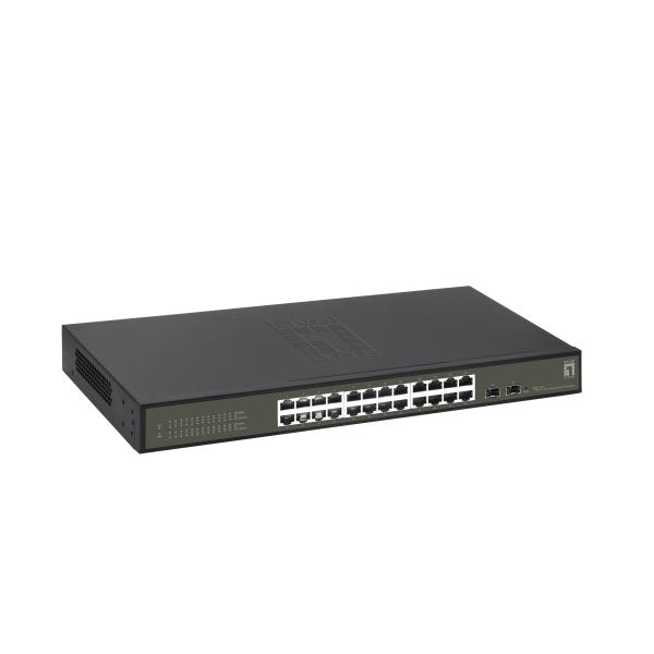 LevelOne GES-2126 Hilbert 26-Port Gigabit Smart Lite Switch, 24x RJ45, 2x SFP, Managed, L2, Gigabit 4 LevelOne GES-2126 Hilbert 26-Port Gigabit Smart Lite Switch, 24x RJ45, 2x SFP, Managed, L2, Gigabit - Afbeelding 4