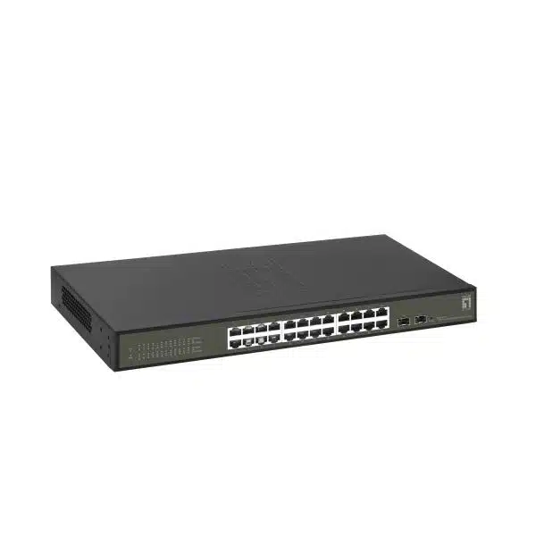 LevelOne GES-2126 Hilbert 26-Port Gigabit Smart Lite Switch, 24x RJ45, 2x SFP, Managed, L2, Gigabit 4 LevelOne GES-2126 Hilbert 26-Port Gigabit Smart Lite Switch, 24x RJ45, 2x SFP, Managed, L2, Gigabit - Afbeelding 4