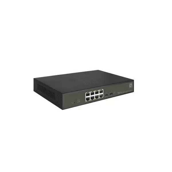 LevelOne GES-2110P Hilbert 10-Port Gigabit PoE Smart Lite Switch, 8x PoE 130W, 2x SFP, Managed, L2 4 LevelOne GES-2110P Hilbert 10-Port Gigabit PoE Smart Lite Switch, 8x PoE 130W, 2x SFP, Managed, L2 - Afbeelding 4