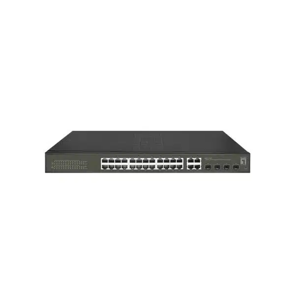 LevelOne GES-2128P Hilbert 28-Port Gigabit PoE Smart Lite Switch, 24 PoE 380W, 4x SFP/RJ45 Combo, L2 1 LevelOne GES-2128P Hilbert 28-Port Gigabit PoE Smart Lite Switch, 24 PoE 380W, 4x SFP/RJ45 Combo, L2