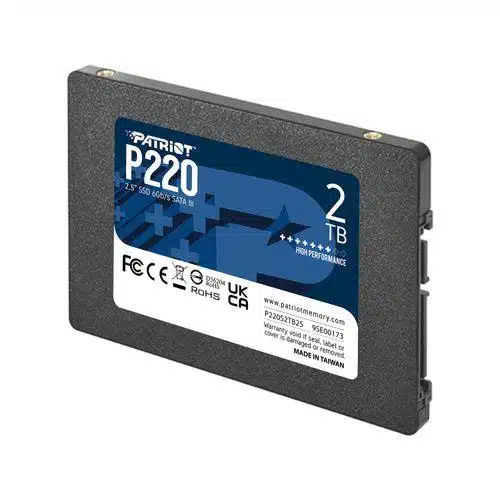 Patriot P220S2TB25 P220 SSD, 2TB, 2.5 inch, SATA3, 550/ 500 MB/s, Black 3 Patriot P220S2TB25 P220 SSD, 2TB, 2.5 inch, SATA3, 550/ 500 MB/s, Black - Afbeelding 3