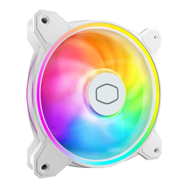 Cooler Master MFL-B2DW-21NP2-R2 MasterFan MF120 Halo2 White Edition, 120mm, 27 dB, 51.88 CFM, White 1 Cooler Master MFL-B2DW-21NP2-R2 MasterFan MF120 Halo2 White Edition, 120mm, 27 dB, 51.88 CFM, White