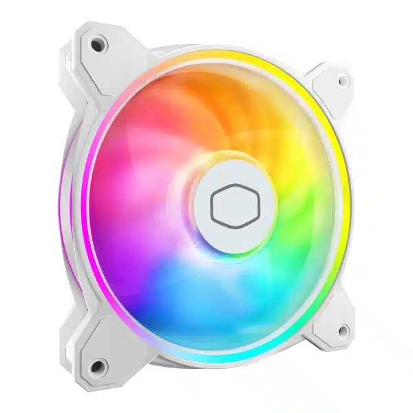 Cooler Master MFL-B2DW-21NP2-R2 MasterFan MF120 Halo2 White Edition, 120mm, 27 dB, 51.88 CFM, White 1 Cooler Master MFL-B2DW-21NP2-R2 MasterFan MF120 Halo2 White Edition, 120mm, 27 dB, 51.88 CFM, White