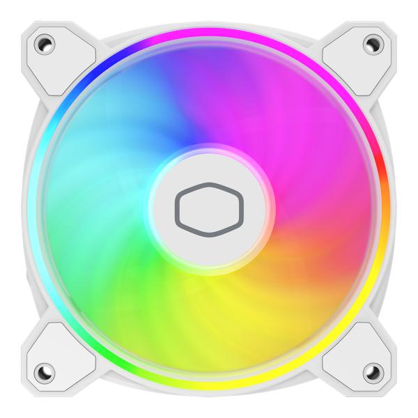Cooler Master MFL-B2DW-21NP2-R2 MasterFan MF120 Halo2 White Edition, 120mm, 27 dB, 51.88 CFM, White 2 Cooler Master MFL-B2DW-21NP2-R2 MasterFan MF120 Halo2 White Edition, 120mm, 27 dB, 51.88 CFM, White - Afbeelding 2