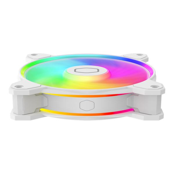 Cooler Master MFL-B2DW-21NP2-R2 MasterFan MF120 Halo2 White Edition, 120mm, 27 dB, 51.88 CFM, White 3 Cooler Master MFL-B2DW-21NP2-R2 MasterFan MF120 Halo2 White Edition, 120mm, 27 dB, 51.88 CFM, White - Afbeelding 3