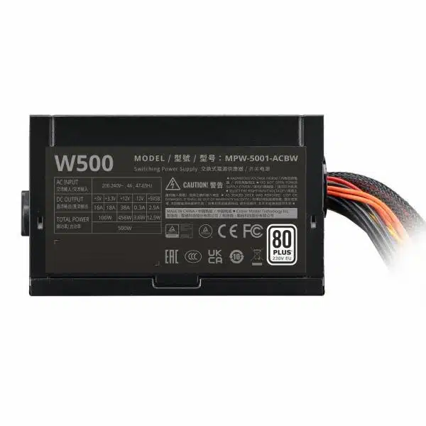 Cooler Master MPW-5001-ACBW-BE1 W500 Elite NEX 230V, ATX, 500W, Black 4 Cooler Master MPW-5001-ACBW-BE1 W500 Elite NEX 230V, ATX, 500W, Black - Afbeelding 4