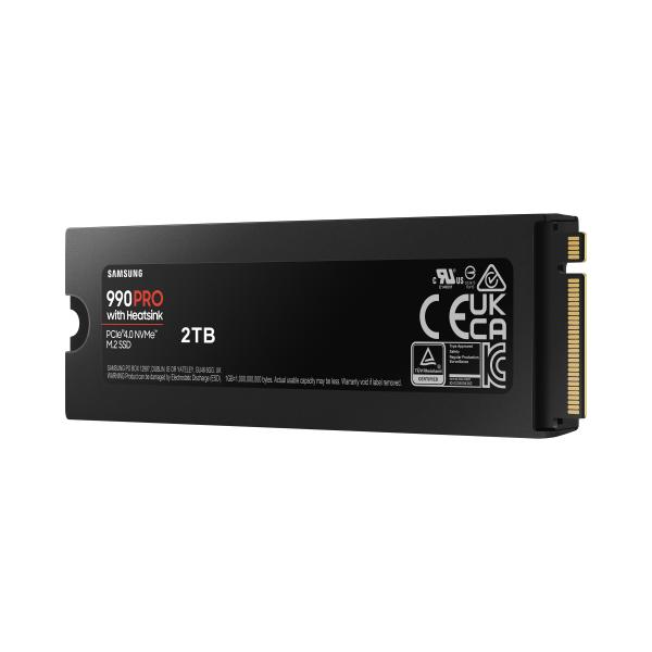 Samsung MZ-V9P2T0CW 990 PRO w/ heatsink, 2 TB, M.2, 3D V-NAND TLC, 7450/ 6900 MB/s, 1.4M IOPS 4 Samsung MZ-V9P2T0CW 990 PRO w/ heatsink, 2 TB, M.2, 3D V-NAND TLC, 7450/ 6900 MB/s, 1.4M IOPS - Afbeelding 4
