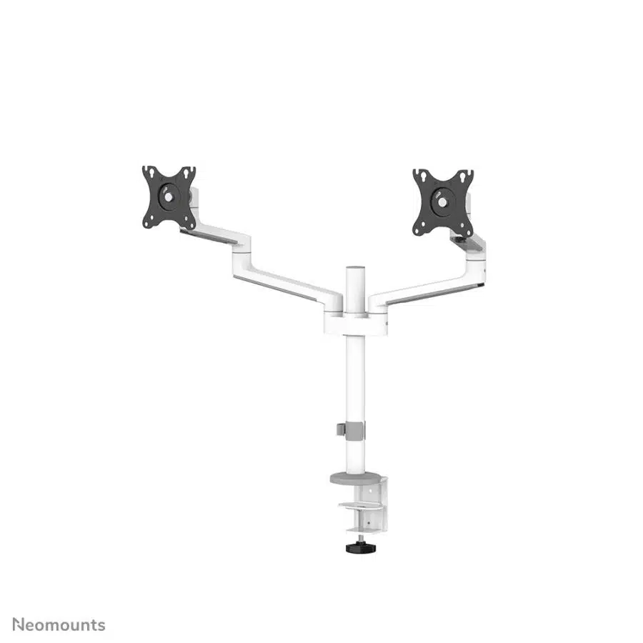 Neomounts DS60-425WH2 Desk-mount, 2x 27 inch/ 8kg, Tilt/ rotate/ swivel, 100x100 mm, White 2 Neomounts DS60-425WH2 Desk-mount, 2x 27 inch/ 8kg, Tilt/ rotate/ swivel, 100x100 mm, White - Afbeelding 2