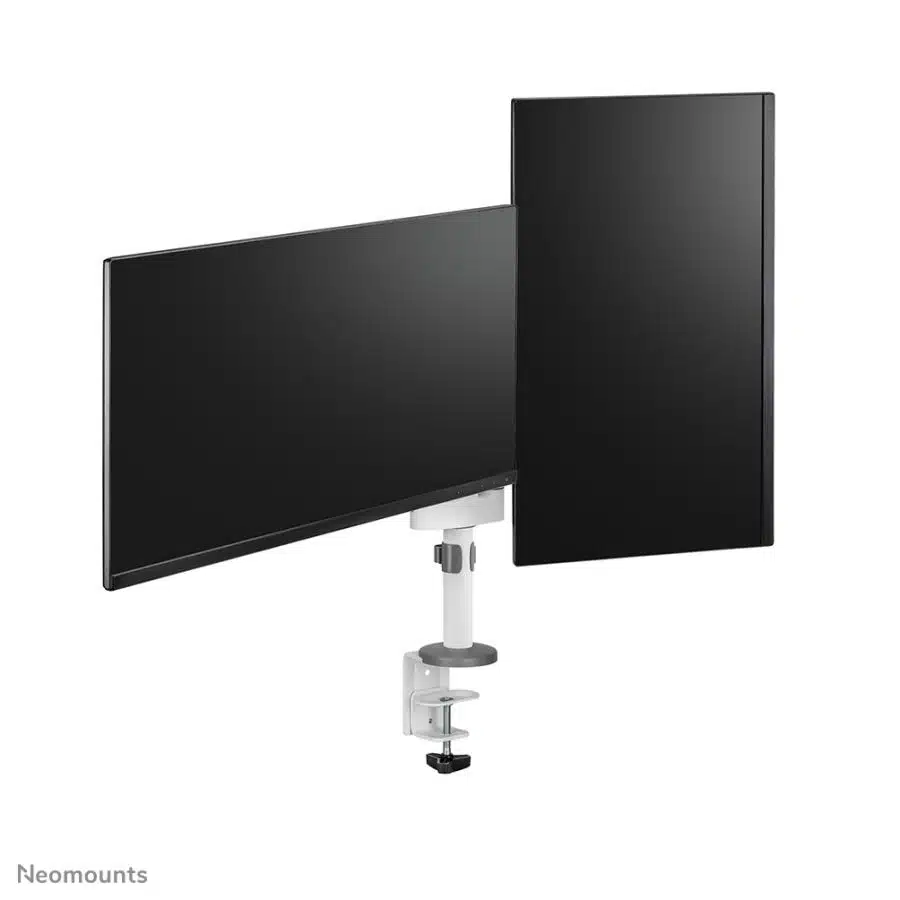 Neomounts DS60-425WH2 Desk-mount, 2x 27 inch/ 8kg, Tilt/ rotate/ swivel, 100x100 mm, White 4 Neomounts DS60-425WH2 Desk-mount, 2x 27 inch/ 8kg, Tilt/ rotate/ swivel, 100x100 mm, White - Afbeelding 4