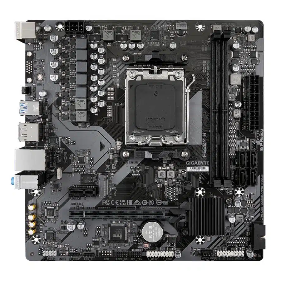 Gigabyte A620M H, mATX, AMD AM5, A620, DDR5, 96 GB, USB 3.2 Gen 1, M.2, GbE LAN 2 Gigabyte A620M H, mATX, AMD AM5, A620, DDR5, 96 GB, USB 3.2 Gen 1, M.2, GbE LAN - Afbeelding 2