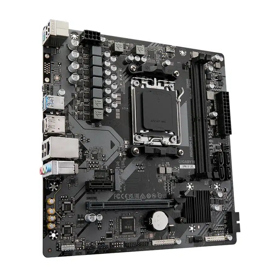 Gigabyte A620M H, mATX, AMD AM5, A620, DDR5, 96 GB, USB 3.2 Gen 1, M.2, GbE LAN 3 Gigabyte A620M H, mATX, AMD AM5, A620, DDR5, 96 GB, USB 3.2 Gen 1, M.2, GbE LAN - Afbeelding 3