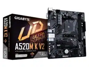 Gigabyte A520M K V2, mATX, AMD AM4, A520, DDR4, 5100 Mhz, USB 3.2 Gen 1, M.2, GbE LAN