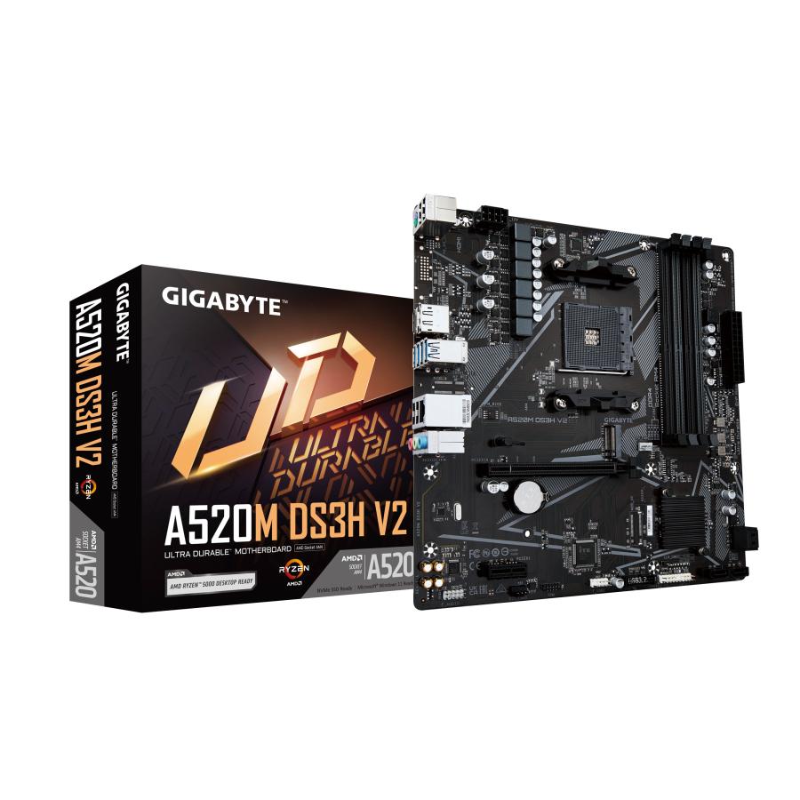 Gigabyte A520M DS3H V2 A520M DS3H V2 (rev. 1.0) mATX, AMD, AM4, A520, 128 GB, DDR4, USB 3.2, GbE LAN 1 Gigabyte A520M DS3H V2 A520M DS3H V2 (rev. 1.0) mATX, AMD, AM4, A520, 128 GB, DDR4, USB 3.2, GbE LAN