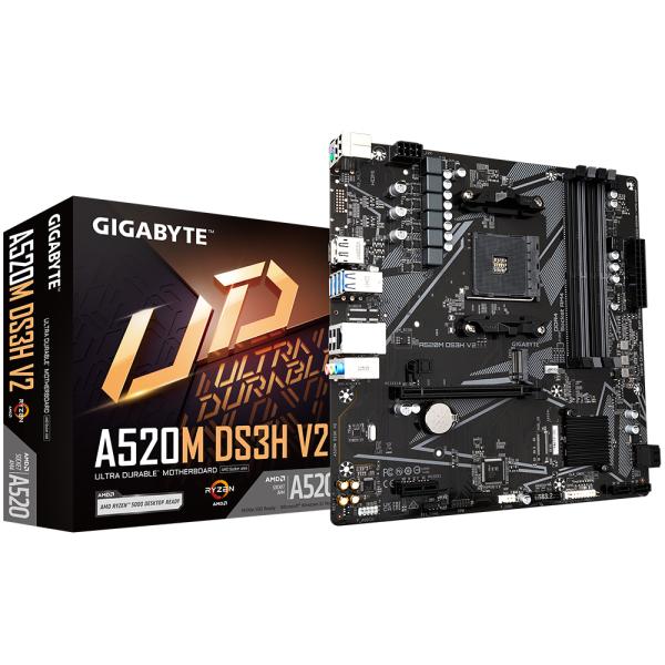 Gigabyte A520M DS3H V2 A520M DS3H V2 (rev. 1.0) mATX, AMD, AM4, A520, 128 GB, DDR4, USB 3.2, GbE LAN 5 Gigabyte A520M DS3H V2 A520M DS3H V2 (rev. 1.0) mATX, AMD, AM4, A520, 128 GB, DDR4, USB 3.2, GbE LAN - Afbeelding 5