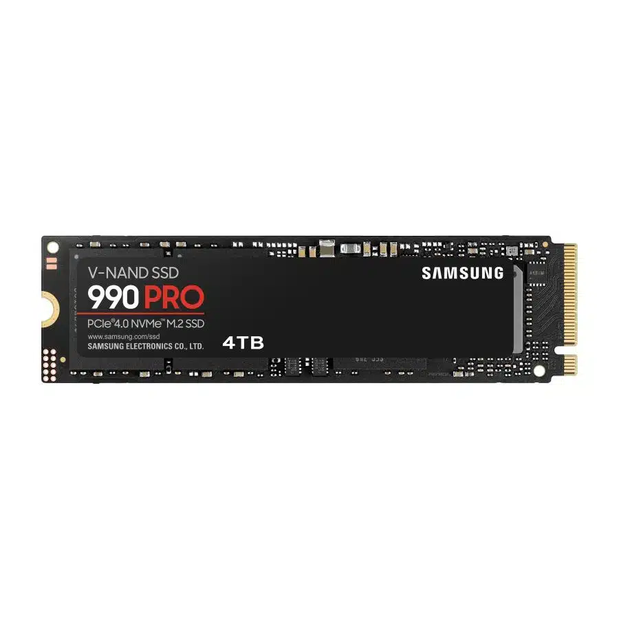 Samsung MZ-V9P4T0BW 990 PRO SSD, 4 TB, M.2, 7450 MB/s, 1550000 IOPS 1 Samsung MZ-V9P4T0BW 990 PRO SSD, 4 TB, M.2, 7450 MB/s, 1550000 IOPS