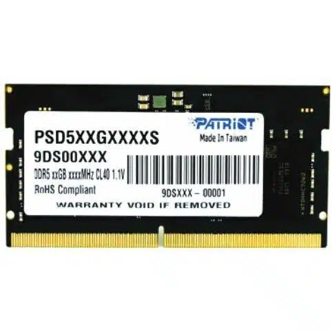 Patriot PSD532G48002S Signature-Line SO-DIMM, 32GB, 4800MHz, DDR5, CL40, 1.1v 1 Patriot PSD532G48002S Signature-Line SO-DIMM, 32GB, 4800MHz, DDR5, CL40, 1.1v