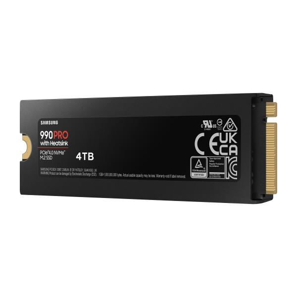 Samsung MZ-V9P4T0CW 990 Pro SSD, 4 TB, M.2 NVME, 7450 MB/s, Heatsink, 7450/ 6950 MB/s 4 Samsung MZ-V9P4T0CW 990 Pro SSD, 4 TB, M.2 NVME, 7450 MB/s, Heatsink, 7450/ 6950 MB/s - Afbeelding 4