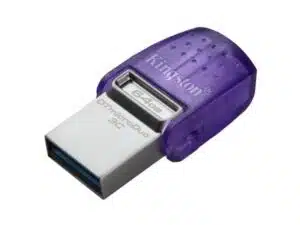 Kingston DTDUO3CG3/64GB DataTraveler microDuo 3C, 64 GB, USB 3.2 Gen 1 Type-C, 200 MB/s, Purple