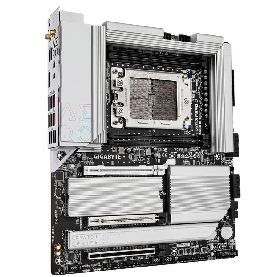 Gigabyte TRX50 AERO D, AMD TR5, AMD Ryzen™ Threadripper™, DDR5 DIMM, USB 3.2 Gen 2, 2.5 GbE, WI- 3 Gigabyte TRX50 AERO D, AMD TR5, AMD Ryzen™ Threadripper™, DDR5 DIMM, USB 3.2 Gen 2, 2.5 GbE, WI- - Afbeelding 3