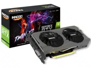 INNO3D N30502-08D6-1711VA41 GeForce RTX 3050 Twin X2 V2, 8GB GDDR6, 128-bit, 1777, 14Gbps, 1xDP+HDMI