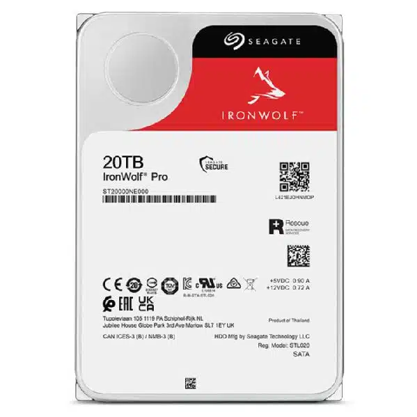 Seagate ST20000NT001 IronWolf Pro HDD, 20 TB, 3.5", SATA3, 7200 RPM, 285 MiB/s 4 Seagate ST20000NT001 IronWolf Pro HDD, 20 TB, 3.5", SATA3, 7200 RPM, 285 MiB/s - Afbeelding 4