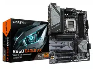 Gigabyte B650 EAGLE AX B650 EAGLE AX, ATX, AMD AM5, DDR5 (7600 OC) PCIe 5.0, Wi-Fi 6E 802.11ax, GbE