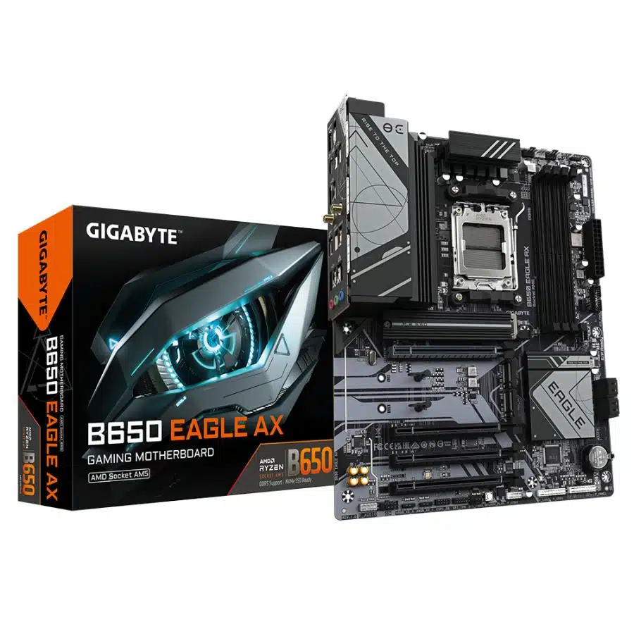 Gigabyte B650 EAGLE AX B650 EAGLE AX, ATX, AMD AM5, DDR5 (7600 OC) PCIe 5.0, Wi-Fi 6E 802.11ax, GbE 1 Gigabyte B650 EAGLE AX B650 EAGLE AX, ATX, AMD AM5, DDR5 (7600 OC) PCIe 5.0, Wi-Fi 6E 802.11ax, GbE