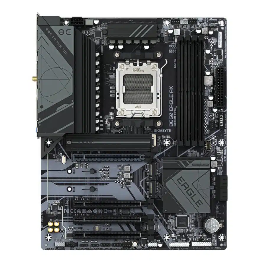 Gigabyte B650 EAGLE AX B650 EAGLE AX, ATX, AMD AM5, DDR5 (7600 OC) PCIe 5.0, Wi-Fi 6E 802.11ax, GbE 2 Gigabyte B650 EAGLE AX B650 EAGLE AX, ATX, AMD AM5, DDR5 (7600 OC) PCIe 5.0, Wi-Fi 6E 802.11ax, GbE - Afbeelding 2
