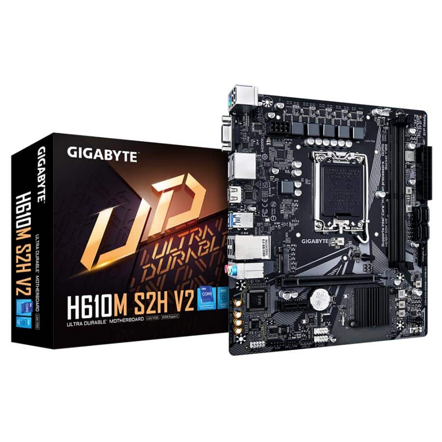 Gigabyte H610M S2H V2 H610M S2H V2, , Intel, LGA1700, DDR5 (5600MHz) GBe LAN, M.2, USB3.2 Gen 1 1 Gigabyte H610M S2H V2 H610M S2H V2, , Intel, LGA1700, DDR5 (5600MHz) GBe LAN, M.2, USB3.2 Gen 1