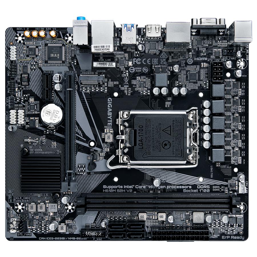Gigabyte H610M S2H V2 H610M S2H V2, , Intel, LGA1700, DDR5 (5600MHz) GBe LAN, M.2, USB3.2 Gen 1 4 Gigabyte H610M S2H V2 H610M S2H V2, , Intel, LGA1700, DDR5 (5600MHz) GBe LAN, M.2, USB3.2 Gen 1 - Afbeelding 4