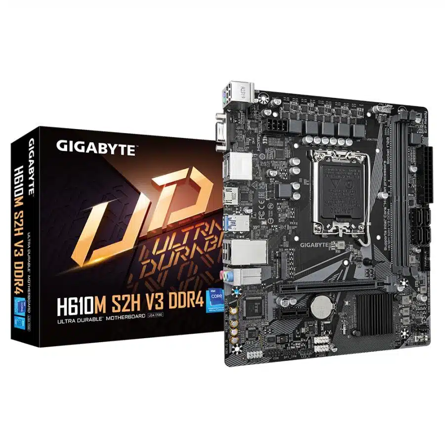 Gigabyte H610M S2H V3 DDR4 H610M S2H V3, Intel LGA1700, DDR4, 3200 MHz, GbE LAN, 4+1+1 Digital VRM 1 Gigabyte H610M S2H V3 DDR4 H610M S2H V3, Intel LGA1700, DDR4, 3200 MHz, GbE LAN, 4+1+1 Digital VRM