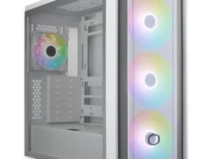 Cooler Master MB600-WGNN-S00 MasterBox 600 White, TG, eATX, 3x 140mm ARGB, 1x 120mm, USB3.2 Gen2