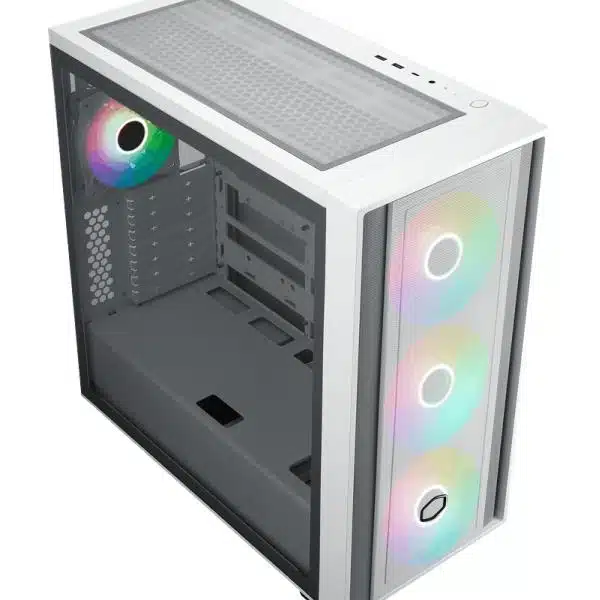 Cooler Master MB600-WGNN-S00 MasterBox 600 White, TG, eATX, 3x 140mm ARGB, 1x 120mm, USB3.2 Gen2 2 Cooler Master MB600-WGNN-S00 MasterBox 600 White, TG, eATX, 3x 140mm ARGB, 1x 120mm, USB3.2 Gen2 - Afbeelding 2